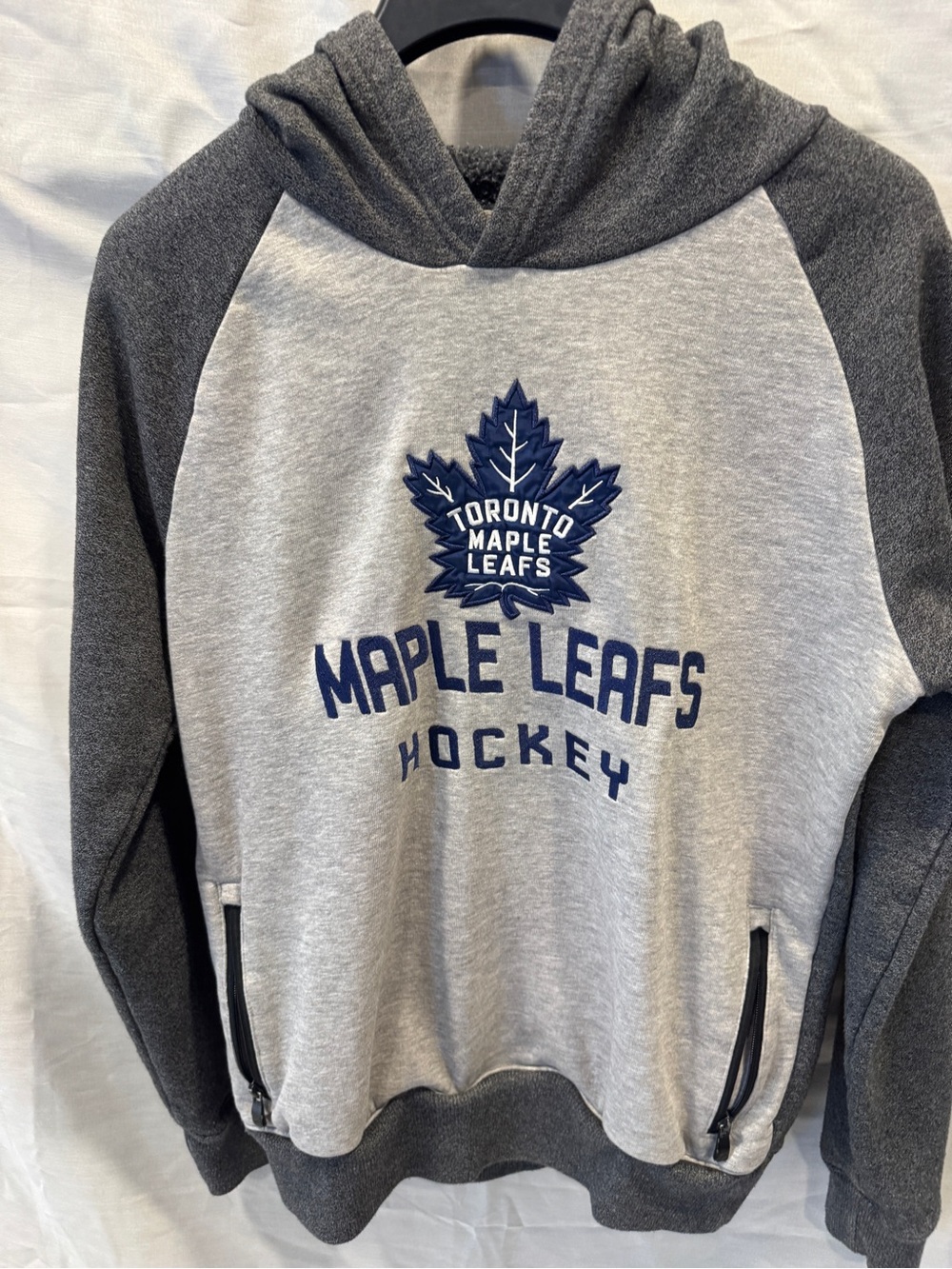 Toronto Maple Leafs youth  Gray & Navy Hooded Sweatshirt
